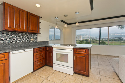 kitchen with view